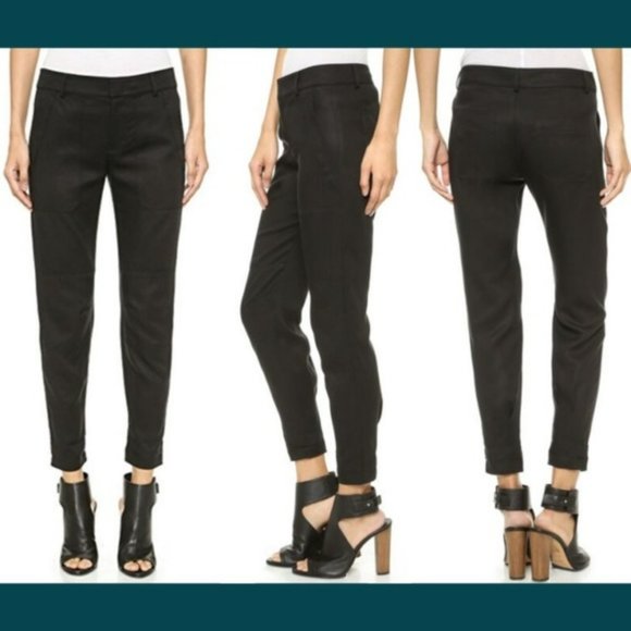 Vince Pants - Vince Twill Cargo Black Pant NWT 14